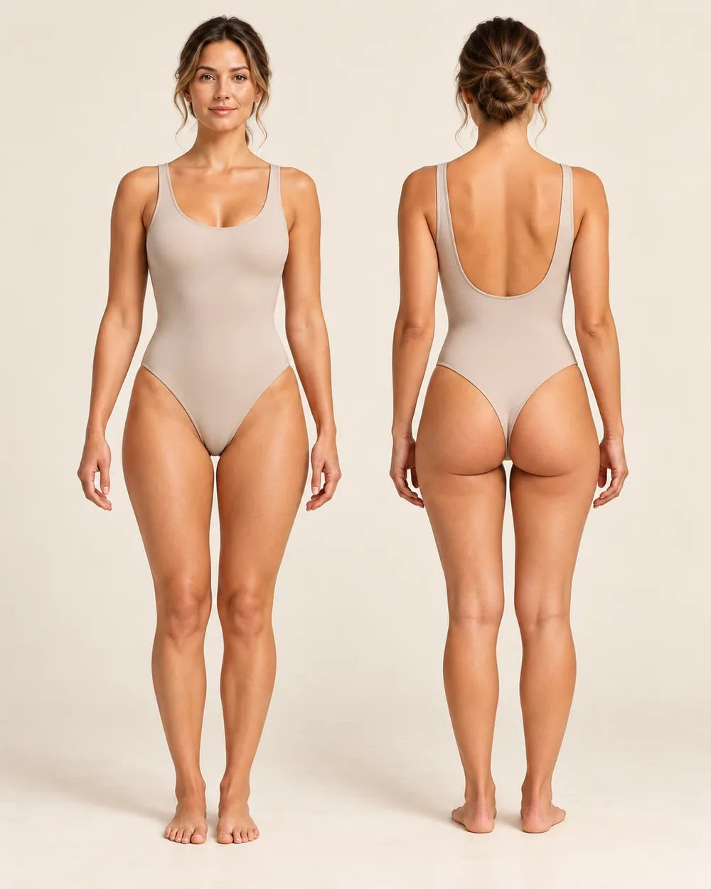 Front and back body illustration showing Morpheus8 Body treatment areas