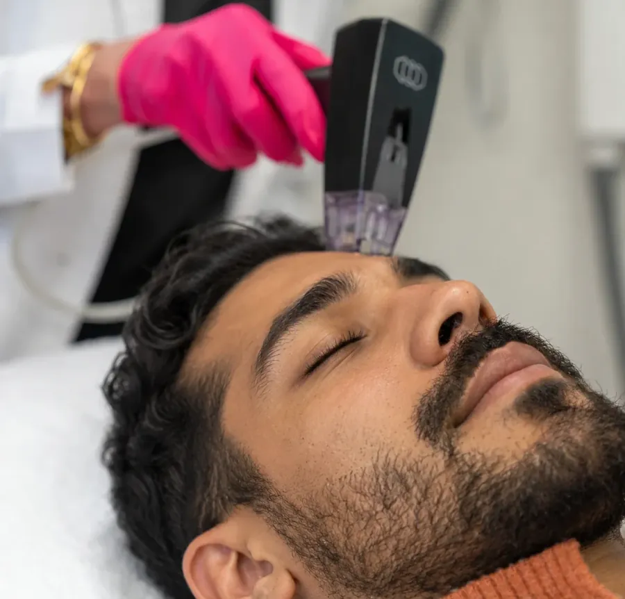 Morpheus8 RF microneedling on the face